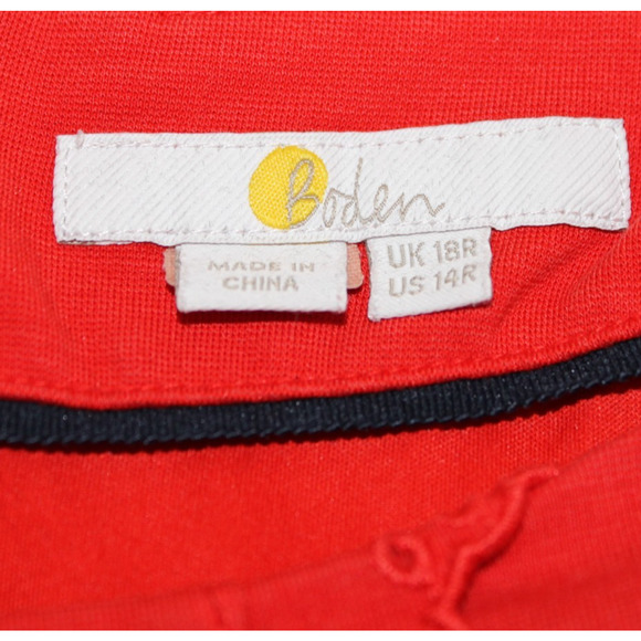 Boden Alexandra Ponte Dress Modest Eyelet Midi Career Holiday Church‎ Red - 14R - Picture 4 of 11